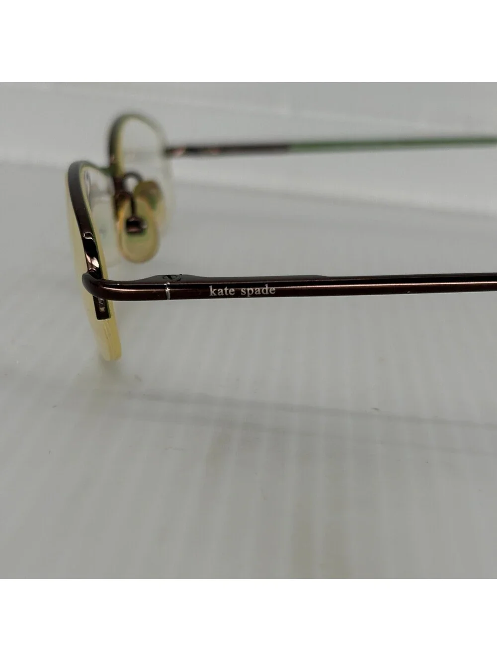 Kate Spade Marcy 0FH5 Green Brown Semi Rimless Frames Only Made In Italy